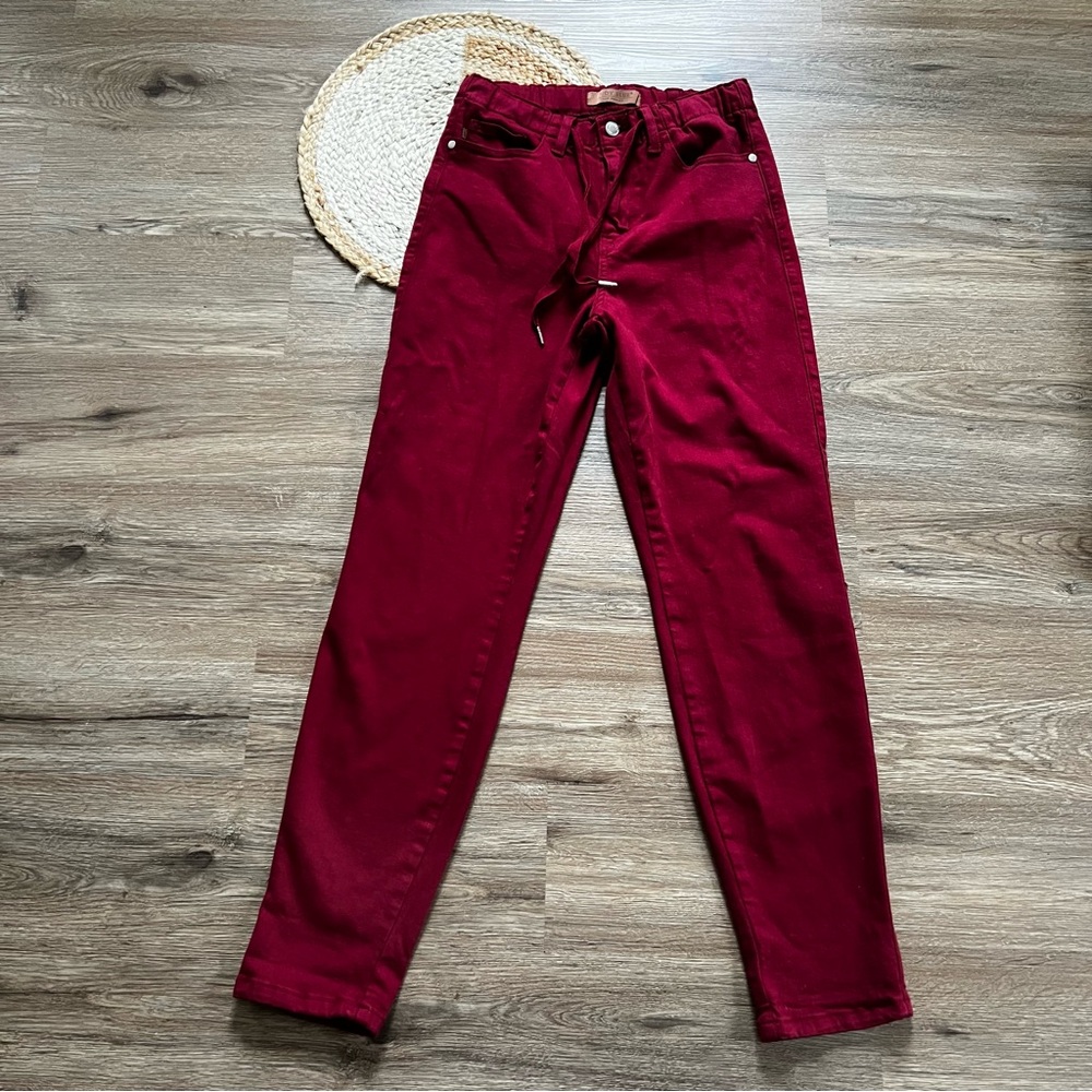 JUDY BLUE Drawstring Waist Skinny Jeans